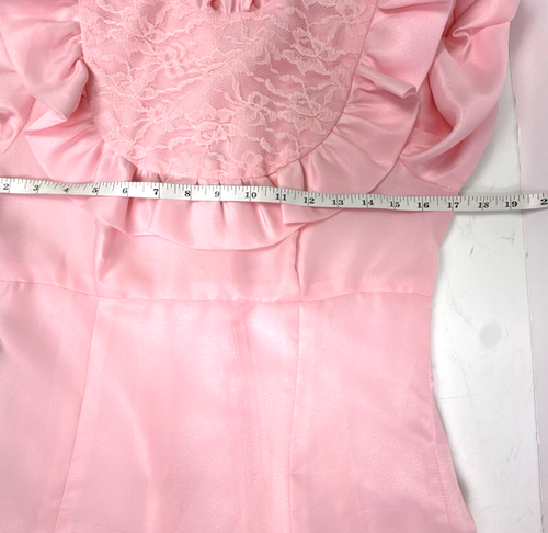 Vintage 70s Bridal Nightgown/Dress Handmade Sheer No Size Prairie Ruffle Lace - Picture 11 of 20