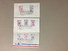 Set of four Olympic Games 1956 fdc-Rep Dominicana