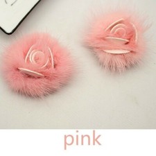 1 Pair Mink Fur Pom Shoe Decor Fluffy Decor Boots Hat Cap Bag Decoration New