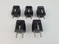 5 X Schuko Stecker Schwarz Pvc Schutzkontakt Pvc Stecker Zentrale EinfüHrung Sw