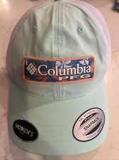 NEW Columbia Women's PFG Ponytail Patch Snap Back Cap Teal