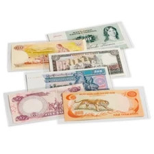 50 Safety Vinyl Currency Banknote Sleeve Medium Modern Size 170x86 By Lighthouse