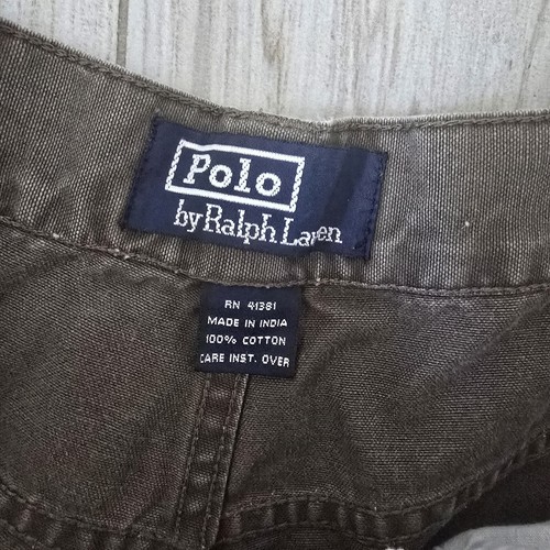 Polo Ralph Lauren gamba dritta marrone kaki pantaloni jeans uomo taglia 34x32 - Foto 3 di 6