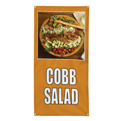 Vertical Vinyl Banner Multiple Sizes Cobb Salad Food Fair Restaurant Cafe Market