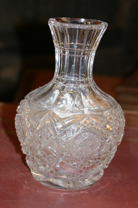 STUNNING  AMERICAN BRILLIANT CUT GLASS  DECANTER, ABP, CIRCA 1905