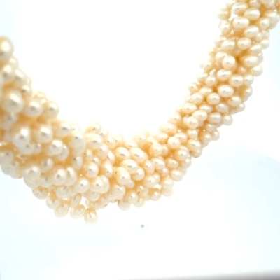 Tiffany & Co. Picasso 18k Yellow Gold 8 Strands Torsade Pearls
