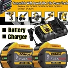 2Pack 9.0Ah for Dewalt FLEXVOLT 20V/60V MAX Battery and Charger DCB609 DCB606-2