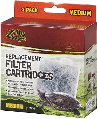 CENTRAL GARDEN & PET Zilla Replacement Filter Cartridges Medium 3 Pack