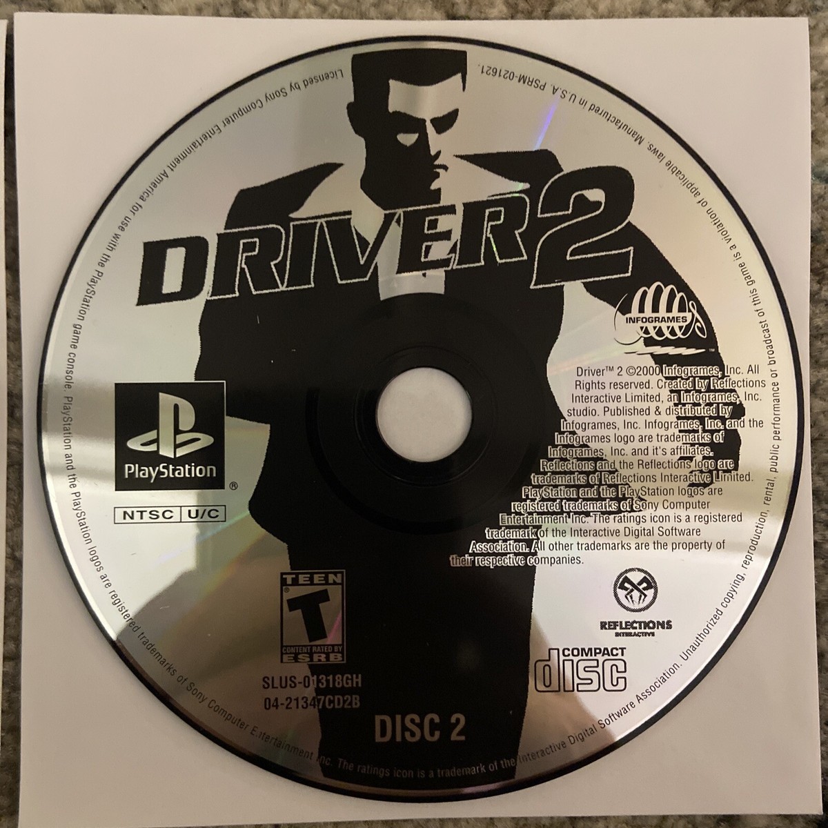 🔥 Driver 2 (Sony PlayStation 1 2000) GH. VG Disc Only! See