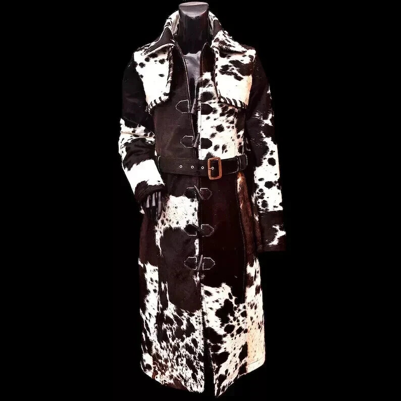 PONY Cappotto donna pelle di mucca giacca western pelle di cavallo stampa pelo naturale mucca