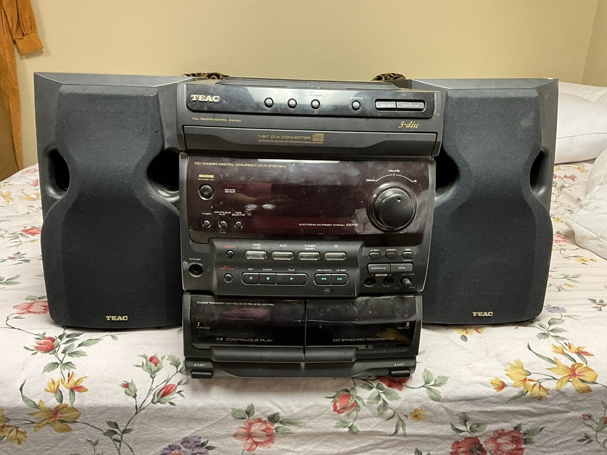 TEAC DC-D4550 3 DISC CD AM/FM DUAL CASSETTE STEREO | eBay