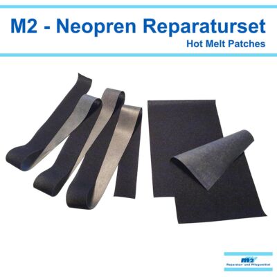 M2 - Neopren Reparaturset - Hot Melt Patches - Neoprenanzug Reparatur