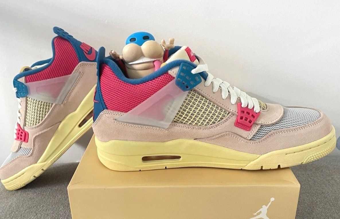 New Nike Air Jordan 4 Union LA Guava Ice 8.5 10.5 Metallic New Nike Air Jordan 4 Union LA Guava Ice 8.5 10.5 Metallic