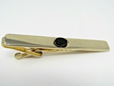 Black Center Tie Clip Vintage Men's Jewelry for Class, Style & Function