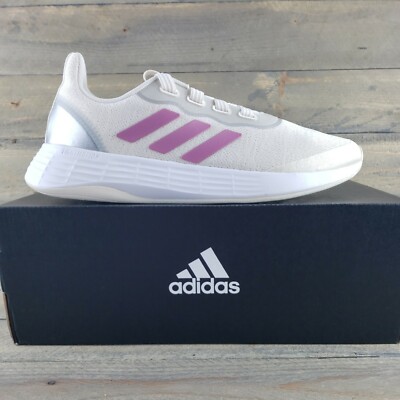 adidas QT Racer Sport Womens Running Shoes Chalk White/Cherry Metallic Sz 8 NIB
