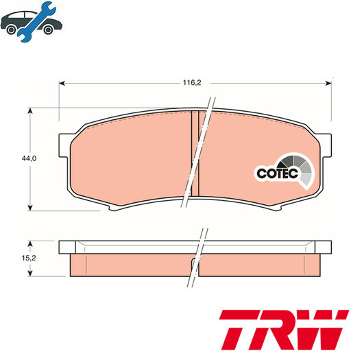 BRAKE PAD SET DISC BRAKE GDB1182 FOR TOYOTA LAND/CRUISER/80/III/PRADO/90/100 RX