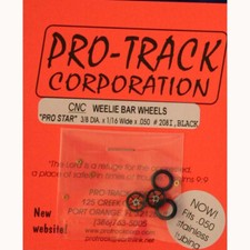Pro Track "Black Pro Star" Wheelie Wheels for 1/24 Slot Car Tires