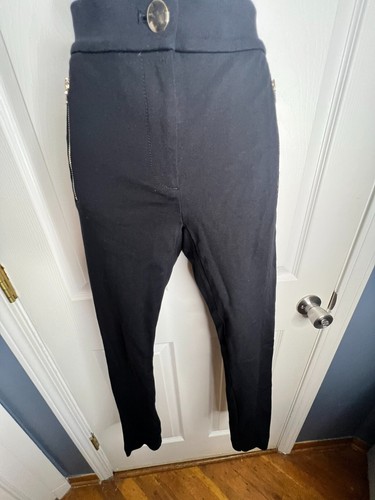 Loft Mujer’s 6 Negro Rayón Ponte Recortado Moderno Ajustado Vestido Pantalón Leggings S Cremallera - Imagen 5 de 14