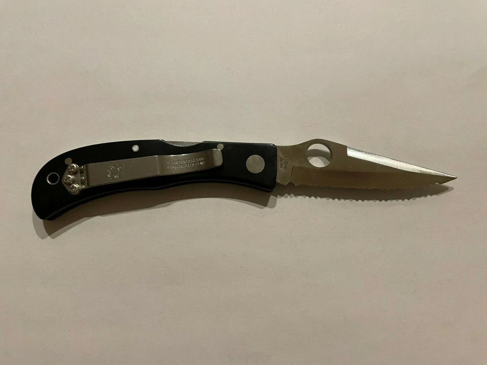 Spyderco C34S Jess Horn II Micarta (Circa 1996) Pocket Knife *NEW IN BOX* *RARE* - Image 3 of 4