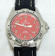 Mens Calypso Wristwatch Festina Red 5ATM 5032 Quartz Glow in the Dark Numbers