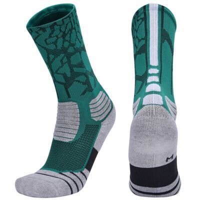 Chaussettes De Sport Antidérapantes Hautes - Pour Basketball, CrossFit