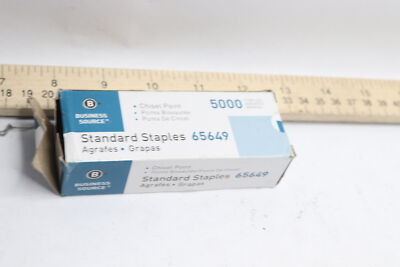 (5000-Pk) Business Source Chisel Point Standard Staples 1/2'' 65649