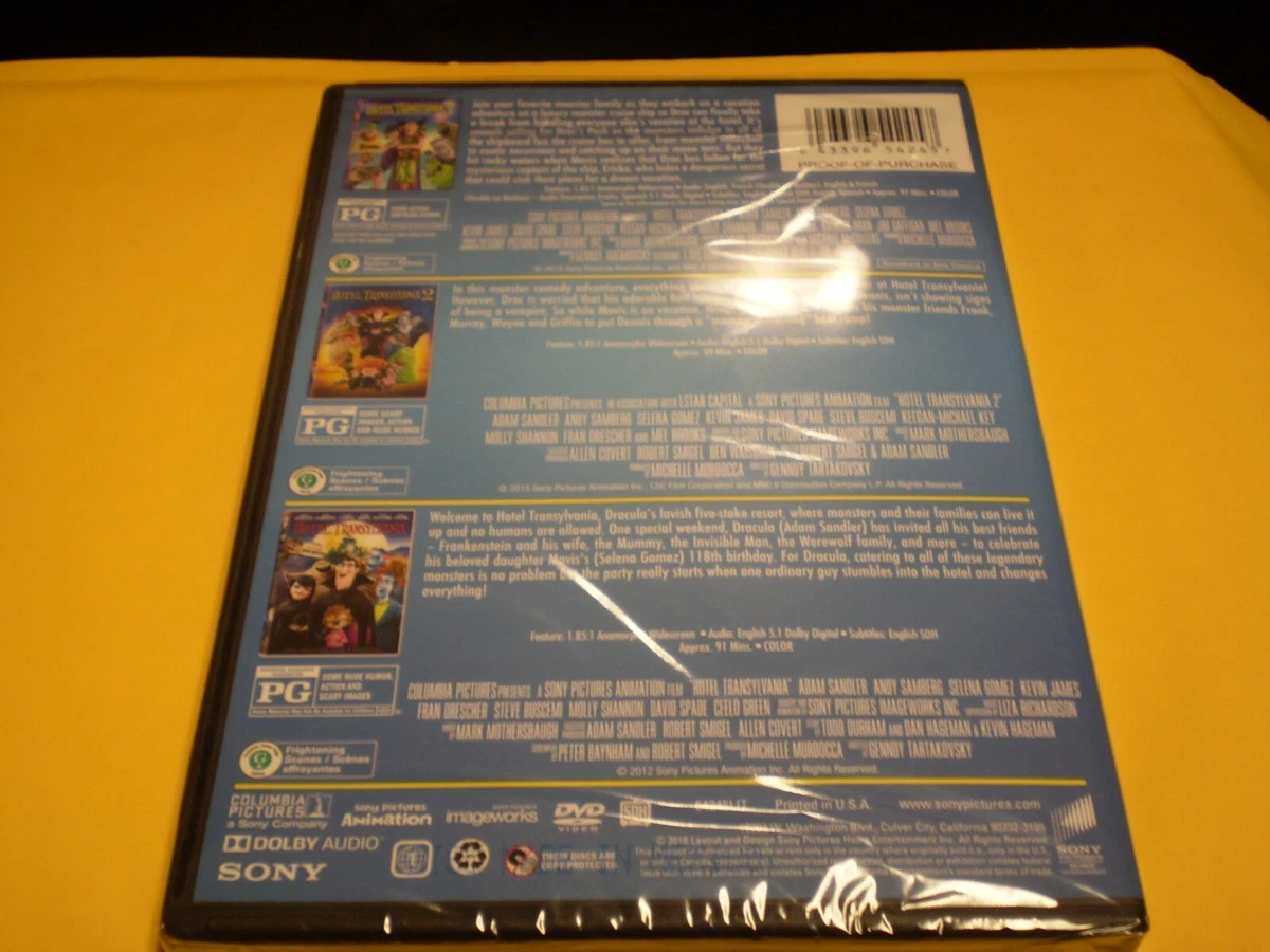 Hotel Transylvania 3 Movie Collection 3 DVD Set 2018 w Digital Brand NEW