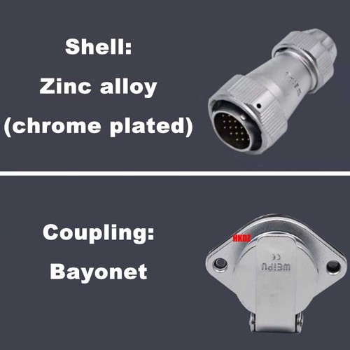 WY24 TE+ZG Aviation Plugs Sockets IP67 Waterproof Cable Connector 2 3 4~19 Pins - Picture 10 of 40