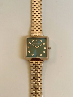 Coeur de Lion Uhr Iconic Square Glamorous Green Edelstahl Gold