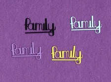 FAMILY die cuts scrapbook cards