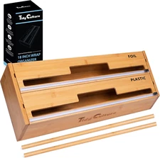 18 Inch Large Foil Wrap Dispenser with Cutter, 2 in 1 Aluminum Butcher Parchment