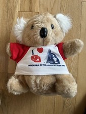 vintage 1987 American  s Cup Fuji Fim advestising Koala Bear Stuffed Plush Rare