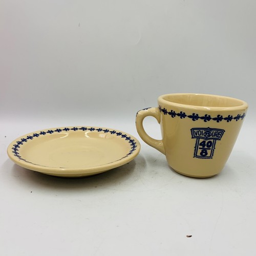 Vtg Inca Ware Shenango Restaurant 40/8 Forty & Eight Voiture Cup Saucer Veteran - Picture 3 of 10