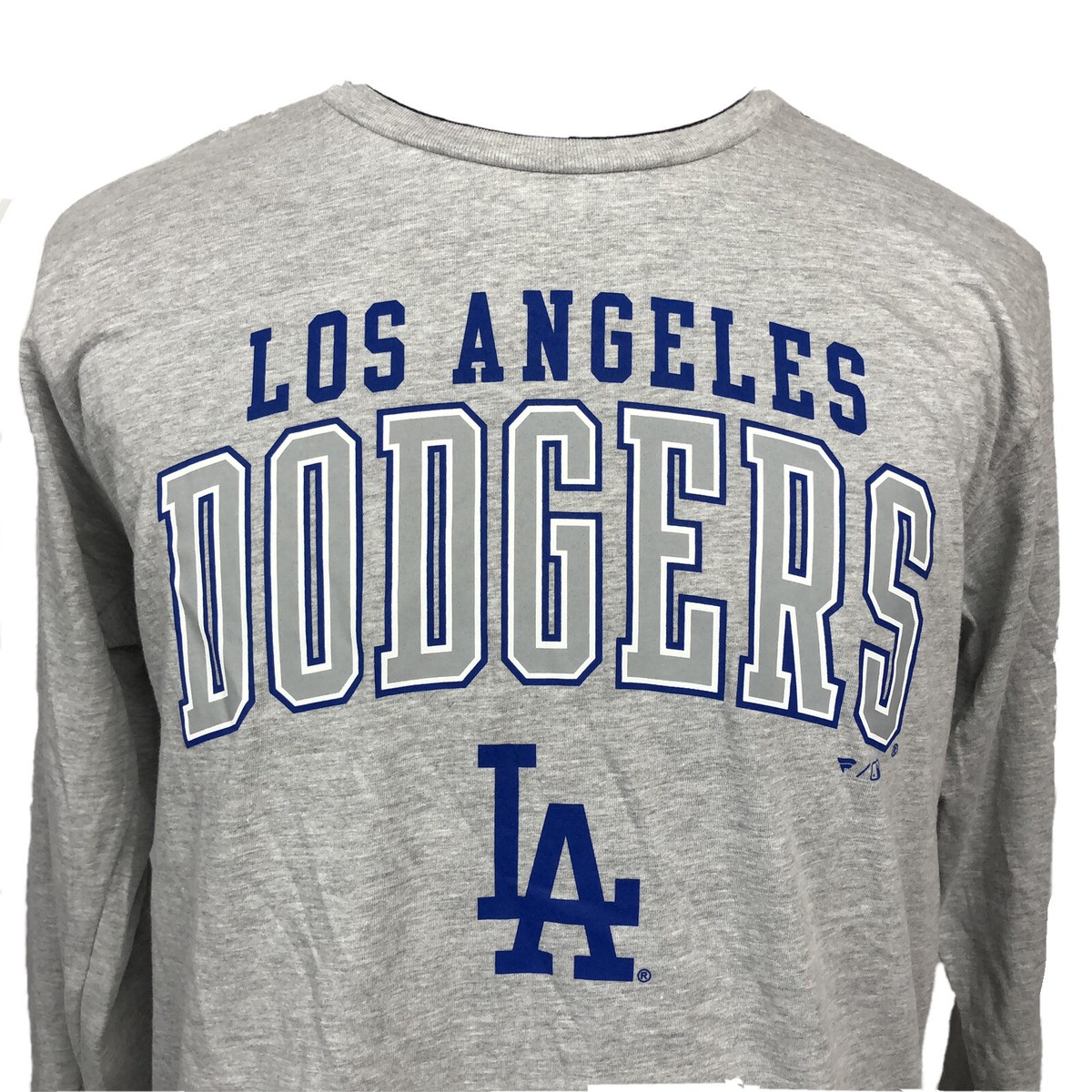 LA Los Angeles Dodgers Gray Long Sleeve T-Shirt Genuine
