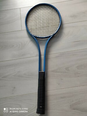 Raquette De Badminton Vintage – Bois Et Métal – Bleue – Occasion