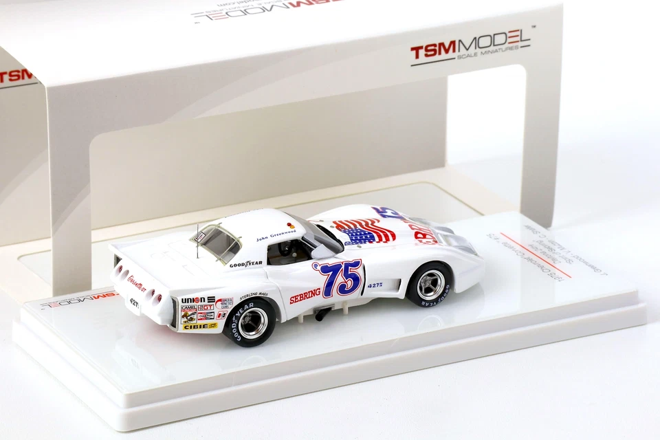 1:43 TSM 1975 Chevrolet Corvette 24h Daytona #75 Spirit Di Sebring Greenwood/ Mu - Immagine 2 di 3