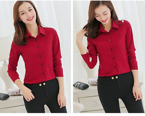 Blusas Camisas Elegantes Casuales Blusa Para Mujer De Oficina A La Moda  Modernas | eBay