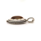 Estate Sterling Silver Tiger Eye Oval Pendant Large Statement Jewelry — photo 5