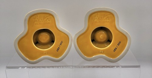Pair Numbered HLC Fiesta Pyramid Candlesticks 083/500 ~ Sunflower /b - Picture 5 of 5