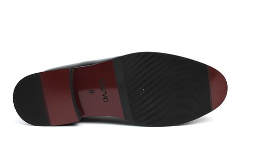 Patente Negro Para Hombre Sin Cordones Cuero Real Mocasín Borla Zapatos AzarMan - Imagen 3 de 6