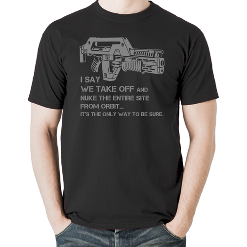 Aliens M41a Pulse Rifle Predator Nuke Firepower Gun Movie T-Shirt Tee Gift New - Picture 1 of 3