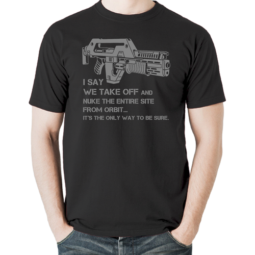 Aliens M41a Pulse Rifle Predator Nuke Firepower Gun Film T-shirt T-shirt Cadeau Neuf - Photo 1 sur 13