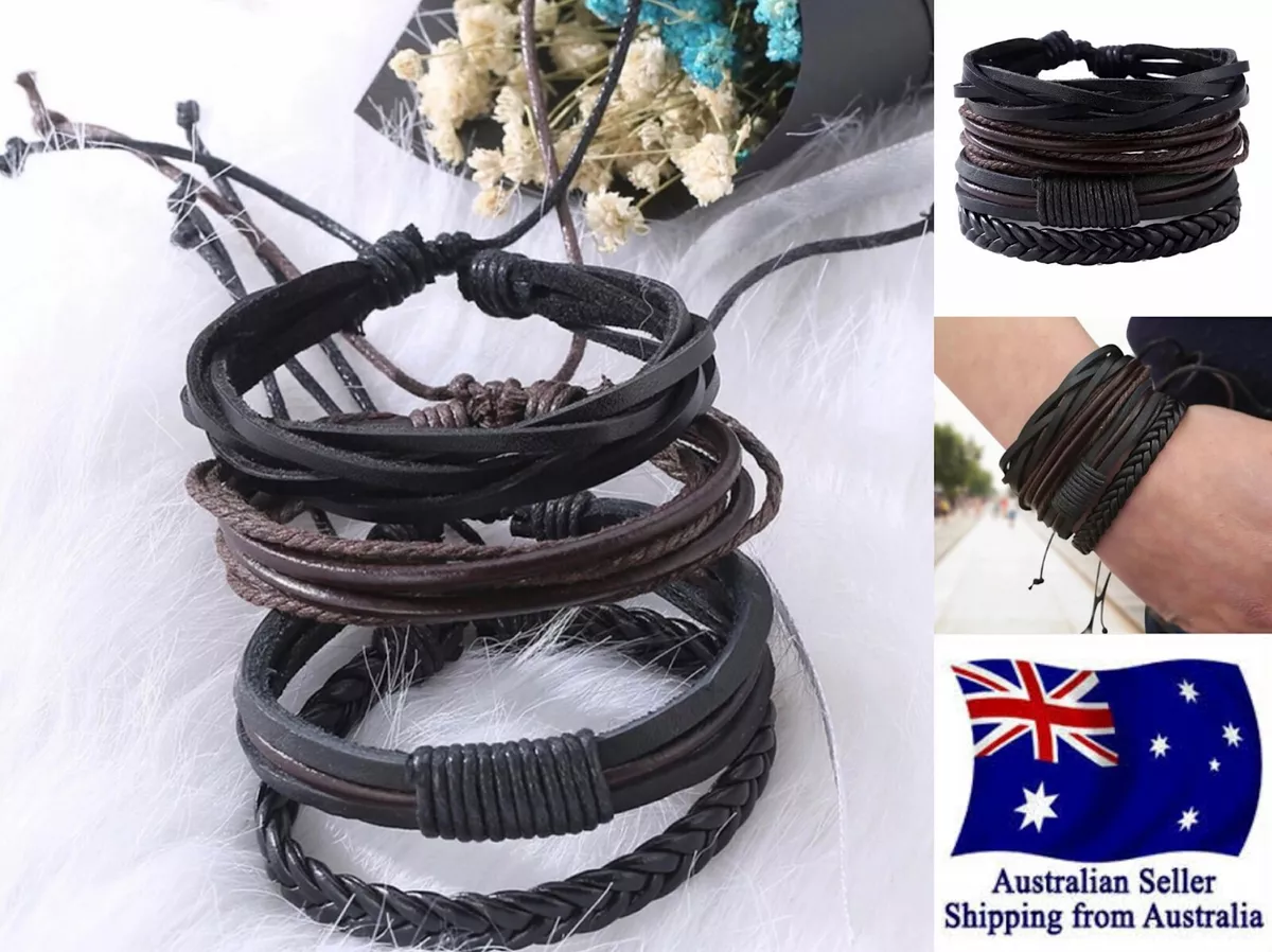 Men's braided rope bracelets outlet