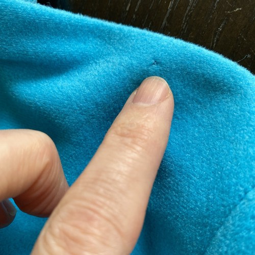 Vintage Vanity Fair Velour Aqua Blue Stripe Zip Robe House Coat Size M-L - Picture 5 of 5
