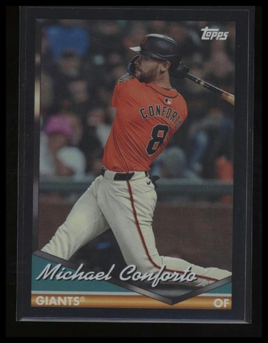 2024 Topps Archives #285 Michael Conforto Black Foilboard - Picture 1 of 2