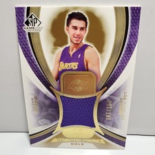 2005 SP Game Used Edition Sasha Vujacic Gold Jersey #AF-SV LA Lakers /100