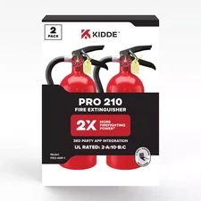 Pro 210 Rechargeable 2-A:10-B:C Class ABC 4 Lb. Fire Extinguisher 2-Pack 2103092