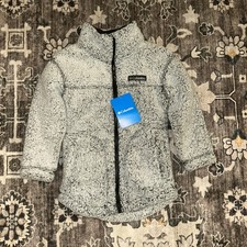 Columbia Kids Grey Sherpa Fleece Jacket Full Zip size XXS 4/5 NWT