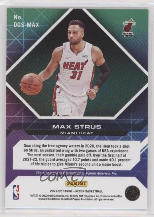 2021-22 Panini Recon Destined for Greatness Signatures Blue /49 Max Strus Auto - Image 2 of 2