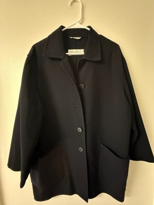 Max Mara Made in Italy Pure New Wool Button-Front Coat